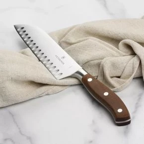 Сантоку Victorinox Grand Maitre Wood 17 см, коричневий, подарункова коробка (7.7320.17G)