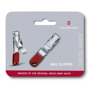Кусачки для нігтів Victorinox Nail Clipper, з отвором для брелока, червоні (8.2050.B1)