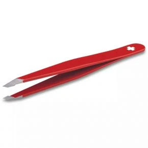 Пінцет для брів Victorinox Rubis Slanted, скошений, 9,6 см, червоний (8.2088)
