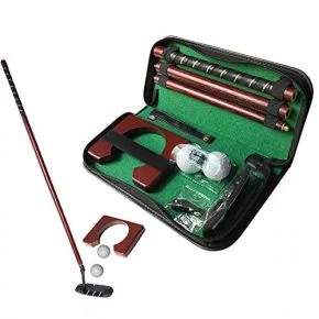 Набір для міні-гольфу Z.F. Golf, розбірна ключка, 2 м'ячі, дерев'яна лунка, футляр (A-9921B-2)