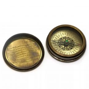 Компас кишеньковий «Victorian Pocket Compass», бронза, 8 см (DN29275)