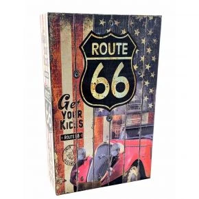 Книга-сейф «Route 66» з ключем, метал і пластик, різнокольорова (DN32007D)