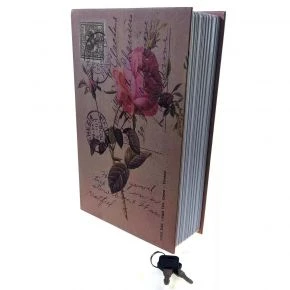Книга-сейф «Троянда», метал і пластик, 24,5 x 16 x 5,5 см, різнокольорова (DN32007K)