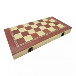 Шахи, шашки й нарди Duke 3 в 1, дошка 39,6 x 38,9 см, дерево, коричневі (DN36197)