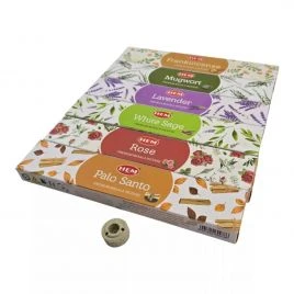 Набір пахощів HEM Premium Masala, 6 ароматів по 15 г, з підставкою (DN36549)