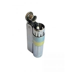 Бензинова запальничка Imco Triplex Super 6700 Two Tone, хром, жовто-блакитна (IM1800083)