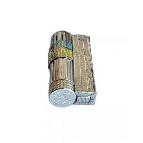 Бензинова запальничка Imco Triplex Super 6700 Two Tone, хром, жовто-блакитна (IM1800083)