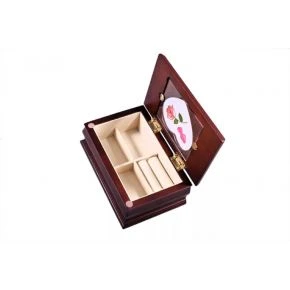 Скринька для прикрас King Wood з трояндою, дерево, коричнева (JF-A9022B-4)