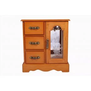 Шафка для прикрас King Wood з дверцятами, дерево, коричнева (JF-C3012A)