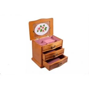 Комодик для прикрас King Wood трирівневий, дерево, коричневий (JF-K2539A)