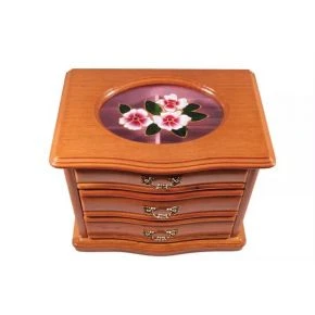 Комодик для прикрас King Wood трирівневий, дерево, коричневий (JF-K2539A)