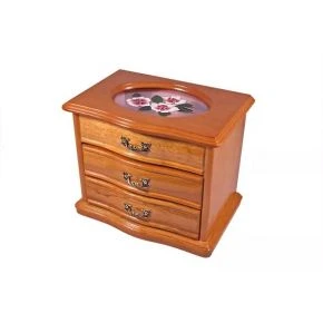 Комодик для прикрас King Wood трирівневий, дерево, коричневий (JF-K2539A)