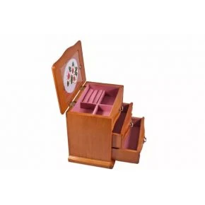 Комодик для прикрас King Wood трирівневий, дерево, коричневий (JF-K2539A)