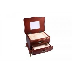 Комодик-скринька для прикрас King Wood, дворівневий, дерево, коричневий (JF-K2816-2B)