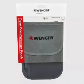 Сумочка для документів на шию Wenger Travel Accessories, RFID-захист, сіра (Wt611878)