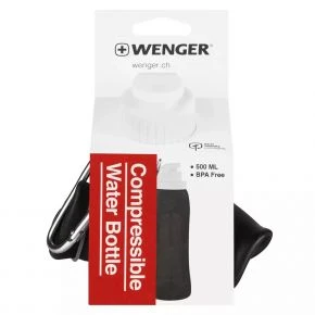 Пляшка для води складана Wenger Travel Accessories, 500 мл, силікон, чорна (Wt611889)