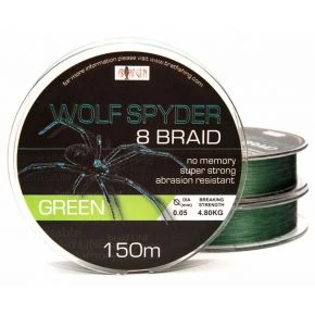 Шнур плетений BratFishing Aborigen Wolf Spyder 8 Braid Green 150 M / 0.05 mm (30 / 02-029-005)