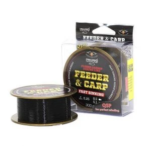 Волосінь Cralusso Feeder-Carp Fast Sinking Fluorocarbon Black 0,20mm 300m