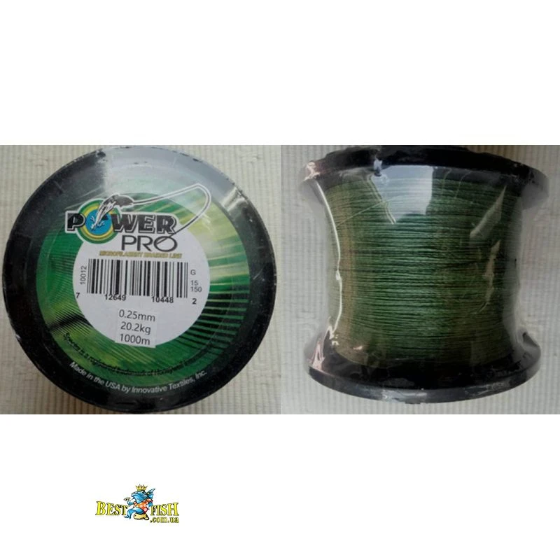 Шнур Power Pro Green 0.35mm 25,2kg 1000m Шнур Power Pro Green 0.35mm 25,2kg 1000m