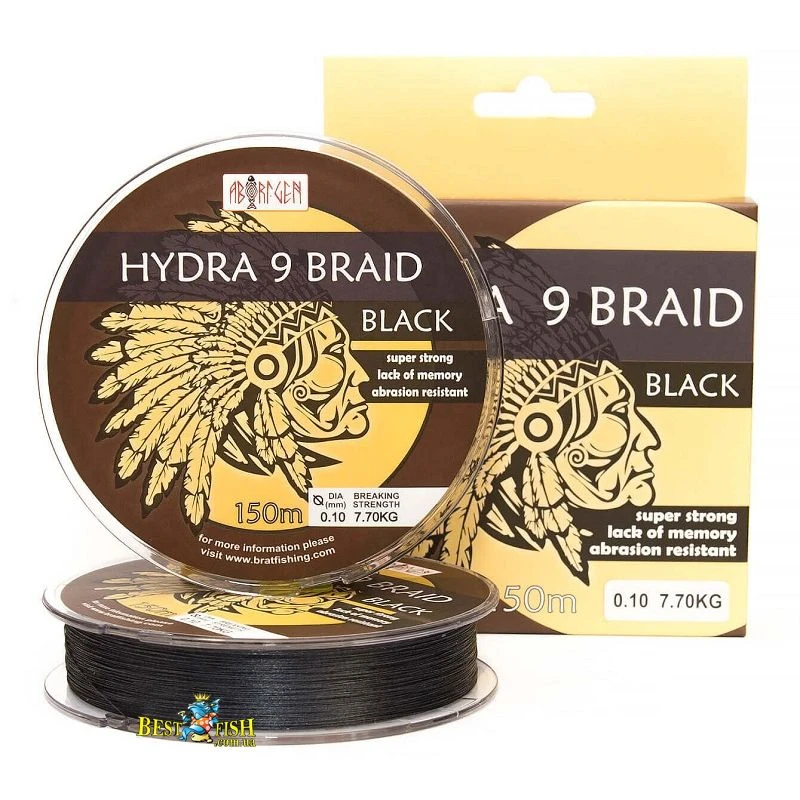 Шнур BratFishing Aborigen Hydra 9 Braid 150 м 0.06 мм чорний 30-02-025-006 (30/02-025-006) Шнур BratFishing Aborigen Hydra 9 Braid 150 м 0.06 мм чорний 30-02-025-006 (30/02-025-006)