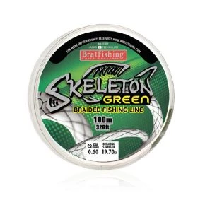 Шнур BratFishing Skeleton Green 100 м 0.70 мм зелений 30-02-013-070 (30/02-013-070)