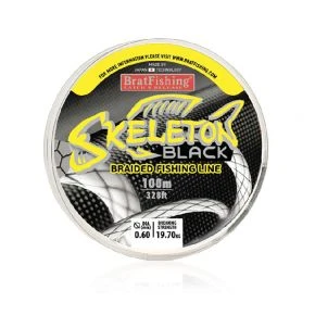 Шнур Bratfishing Skeleton Black 100m 0.08mm 6.10kg чорний