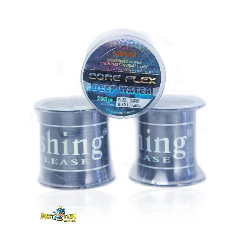 Волосінь Bratfishing Core Flex Deep Water 300m 0.18mm 5.1kg прозора Волосінь Bratfishing Core Flex Deep Water 300m 0.18mm 5.1kg прозора