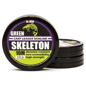 Короповий поводочний матеріал Bratfishing Skeleton Carp Leader Skinline Weedy Green 10m 25lb зелений