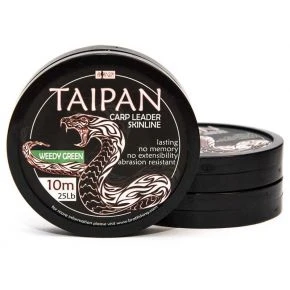 Короповий поводочний матеріал Bratfishing Taipan Carp Leader Skinline Weedy Green 10m 25lb зелений