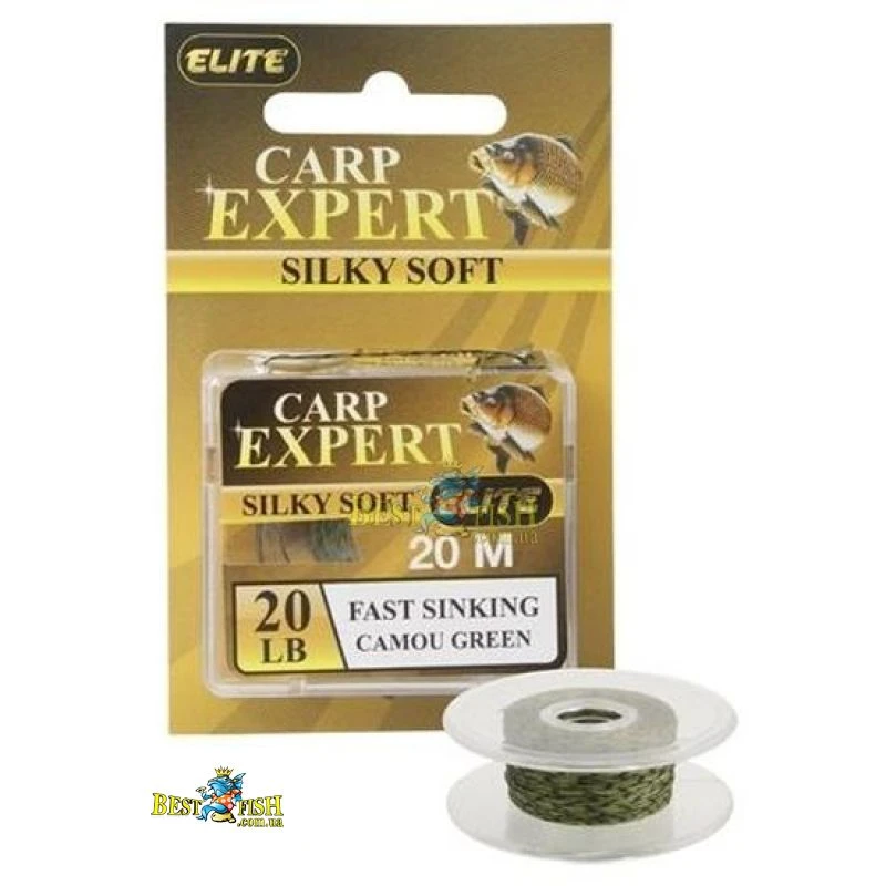 Повідковий матеріал Carp Expert SILKY SOFT FAST sinking 20lbs CAMOU GR 20м Повідковий матеріал Carp Expert SILKY SOFT FAST sinking 20lbs CAMOU GR 20м