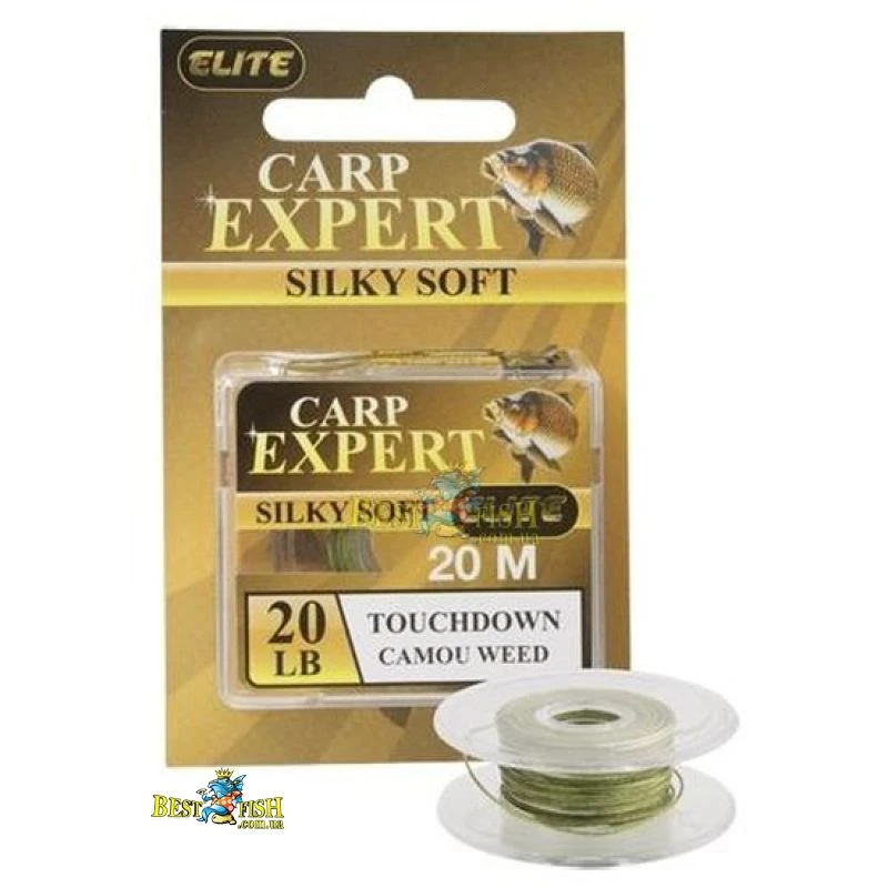 Повідковий матеріал Carp Expert SILKY SOFT TOUCHDOWN 20lbs CAMOU WEED 20м Повідковий матеріал Carp Expert SILKY SOFT TOUCHDOWN 20lbs CAMOU WEED 20м