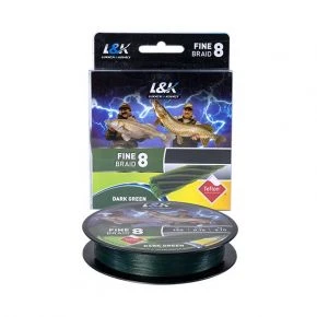 Плетений шнур L. and K. Fain Braid X8 Dark Green 0.06 мм 150 м (30918006)