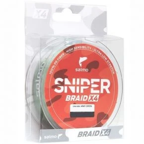 Шнур Salmo Sniper Braid X4 Army 120 м 0.232 мм Зелений (4926-023)