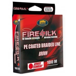 Шнур Lineaeffe Fire Silk PE Coated 100m 0.10mm/9.20kg коричневый
