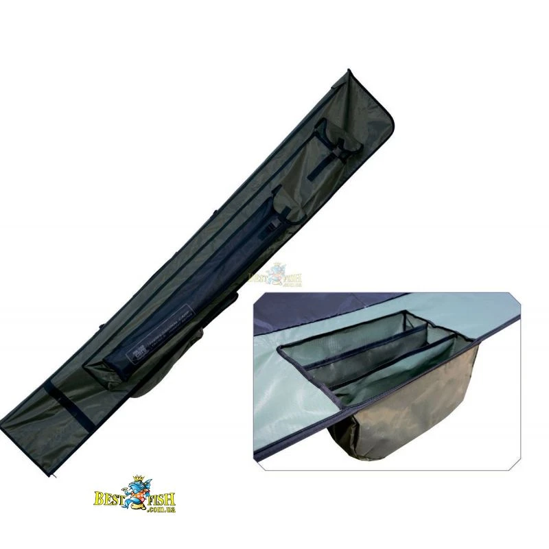 Чохол Lineaeffe Carp 195х30см на три вудилища з котушками +2 бічні кишені Чохол Lineaeffe Carp 195х30см на три вудилища з котушками +2 бічні кишені