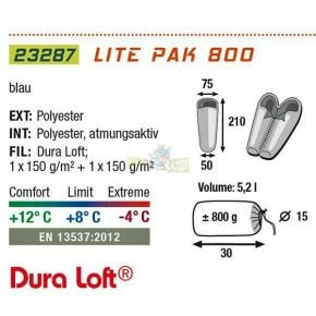 Спальный мешок High Peak Lite Pak 800 / +8°C (Left)