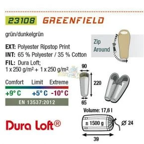 Спальный мешок High Peak Greenfield / +5°C (Left) Спальный мешок High Peak Greenfield / +5°C (Left)