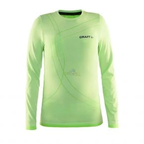 Терморубашка детская Craft Active Comfort RN LS зеленая