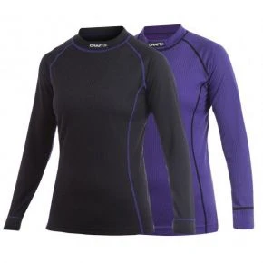 Комплект терморубашек женский Craft Active Multi 2-pack Colourblock Tops фиолетовый/черный