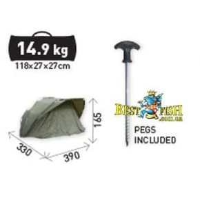 Намет коропова Carp Zoom Carp Expedition Bivvy 3 + 1, 390x330x165cm