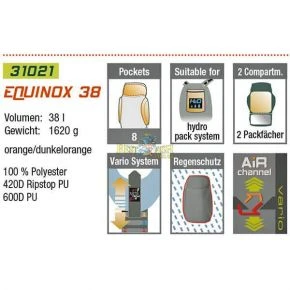 Рюкзак High Peak Equinox 38 (Orange/Dark Orange)