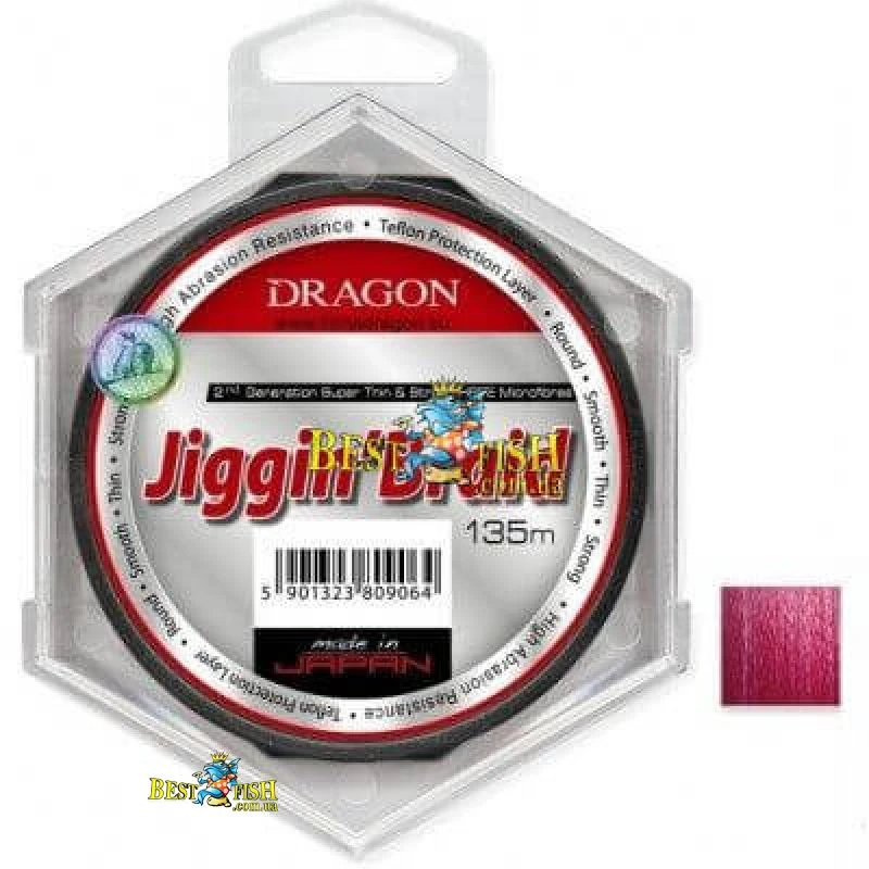 Шнур Dragon Jiggin Braid Torey червоний 0,16мм 14,90кг 135м Шнур Dragon Jiggin Braid Torey червоний 0,16мм 14,90кг 135м