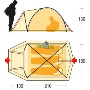 Палатка Ferrino Tenere 3 Green