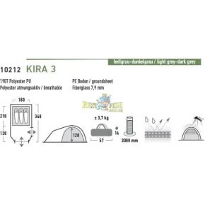 Палатка High Peak Kira 3 Gray