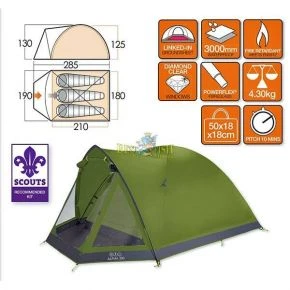 Палатка Vango Alpha 300 Herbal