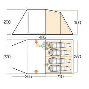 Палатка Vango Drummond 400 Herbal Палатка Vango Drummond 400 Herbal