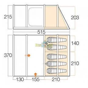 Палатка Vango Edoras 500 Sky Blue