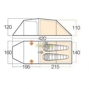 Палатка Vango Omega 250 Cactus Палатка Vango Omega 250 Cactus