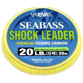 Флюорокарбон Varivas Sea Bass Fluoro Shock Leader 30m 20LB 10kg 0.370mm (657461)