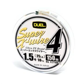 Шнур Duel Super X-Wire 4 150m Silver 10kg 0.21mm #1.5 (H3583-S)